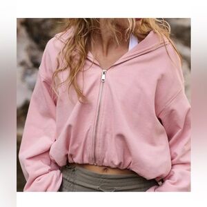 Free People Movement Bubble Zip Up. NWT. Light pink.